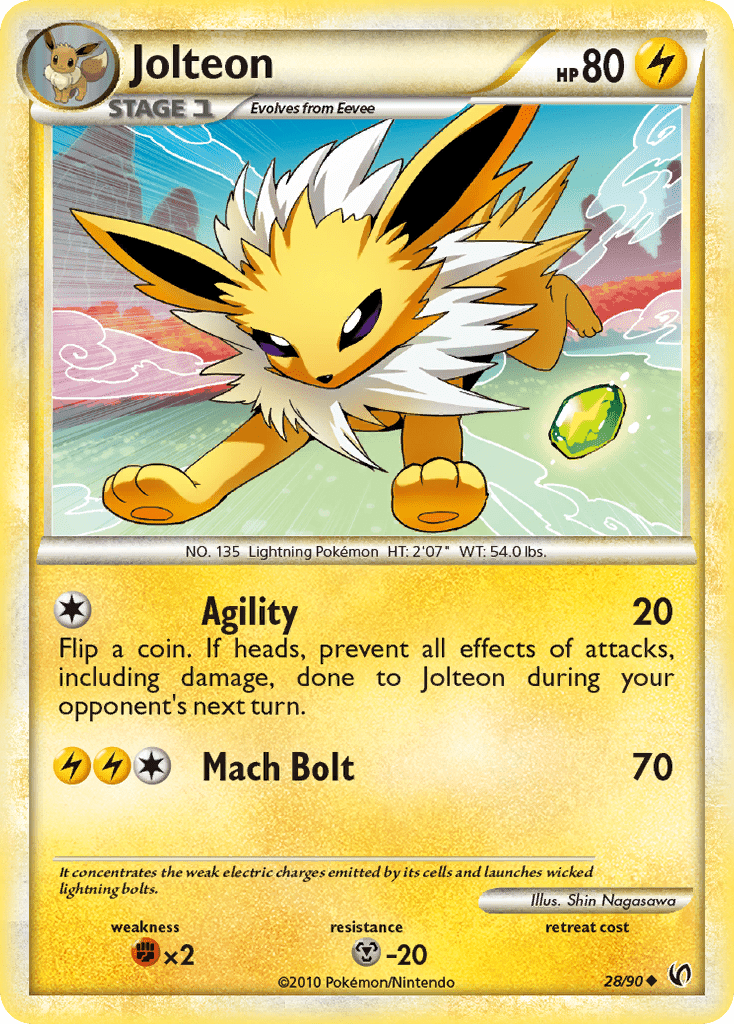 Jolteon hgss3-28 Uncommon from HS—Undaunted Set
