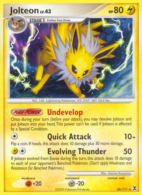 Jolteon pl2-26 Rare from Rising Rivals Set