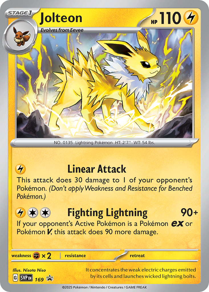 Jolteon svp-169 Promo from Scarlet & Violet Black Star Promos Set