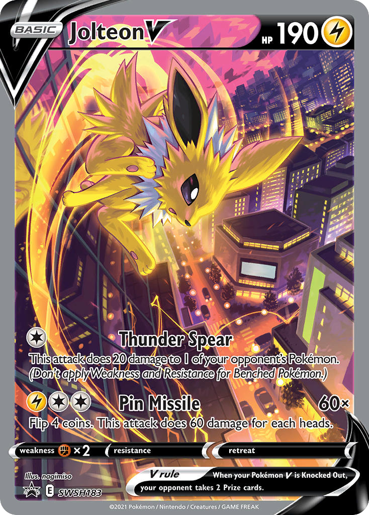 Jolteon V swshp-SWSH183 Promo from SWSH Black Star Promos Set