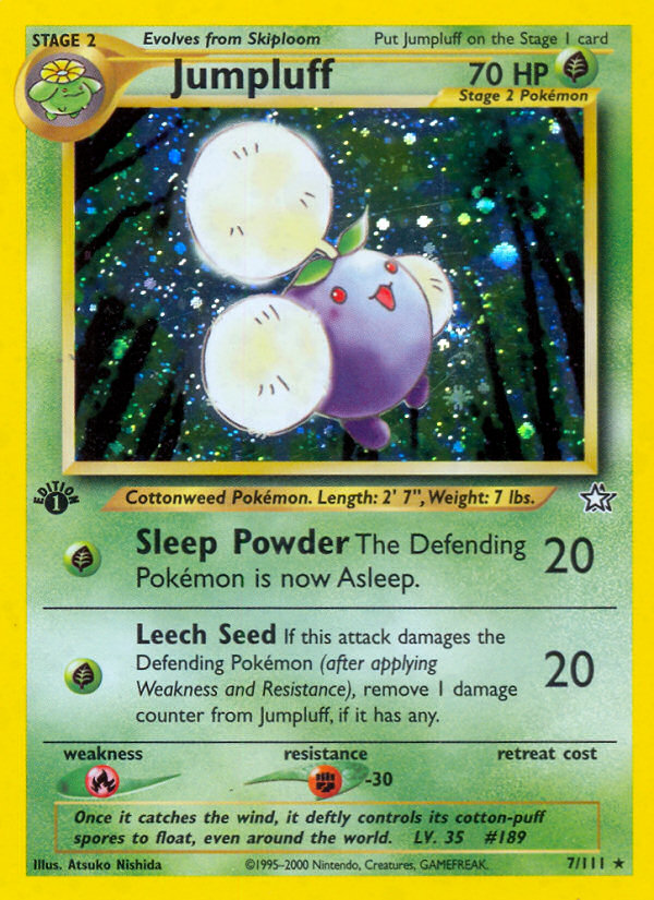Jumpluff neo1-7 Rare Holo from Neo Genesis Set