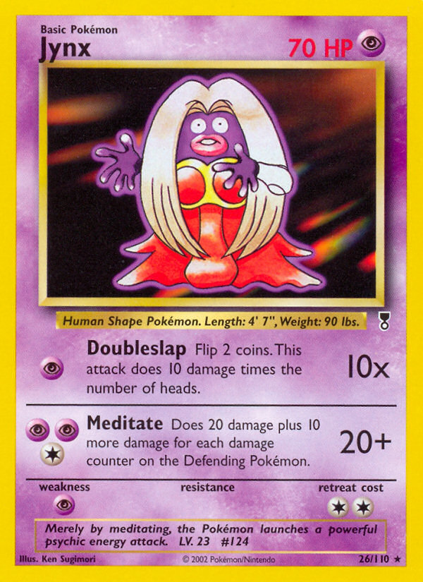 Jynx base6-26 Rare from Legendary Collection Set