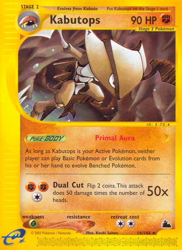 Kabutops ecard3-14 Rare from Skyridge Set