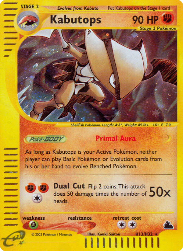 Kabutops ecard3-H13 Rare Holo from Skyridge Set