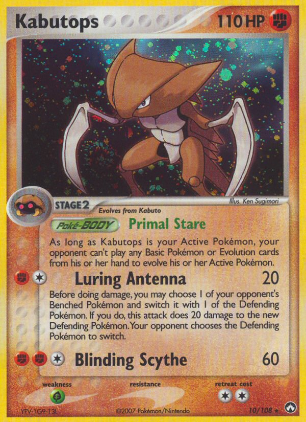 Kabutops ex16-10 Rare Holo from Power Keepers Set