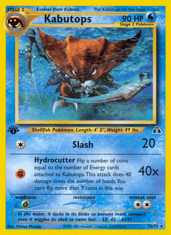 Kabutops neo2-25 Rare from Neo Discovery Set
