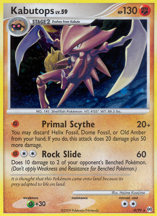 Kabutops pl4-4 Rare Holo from Arceus Set