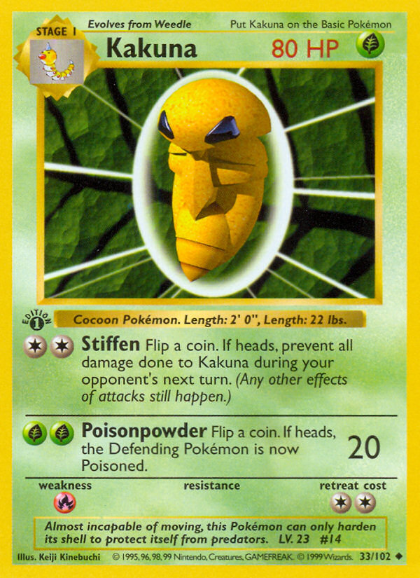 Kakuna base1-33 Uncommon from Base Set