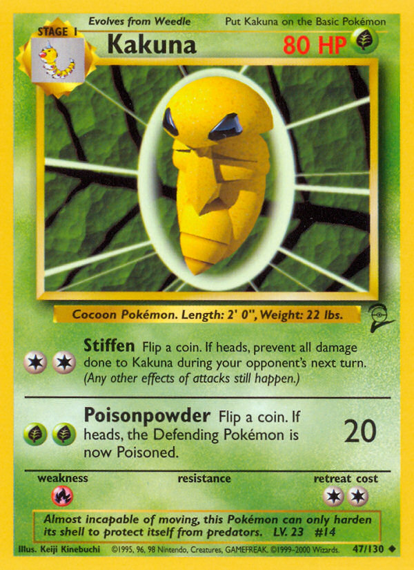 Kakuna base4-47 Uncommon from Base Set 2 Set