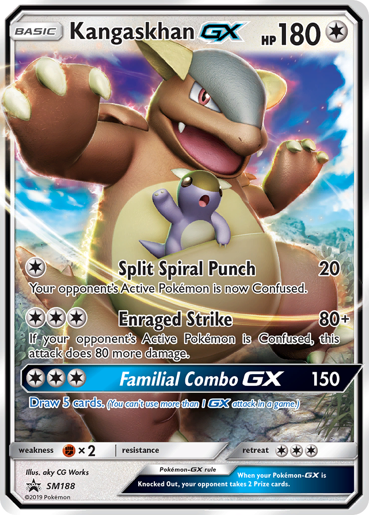 Kangaskhan-GX smp-SM188 Promo from SM Black Star Promos Set