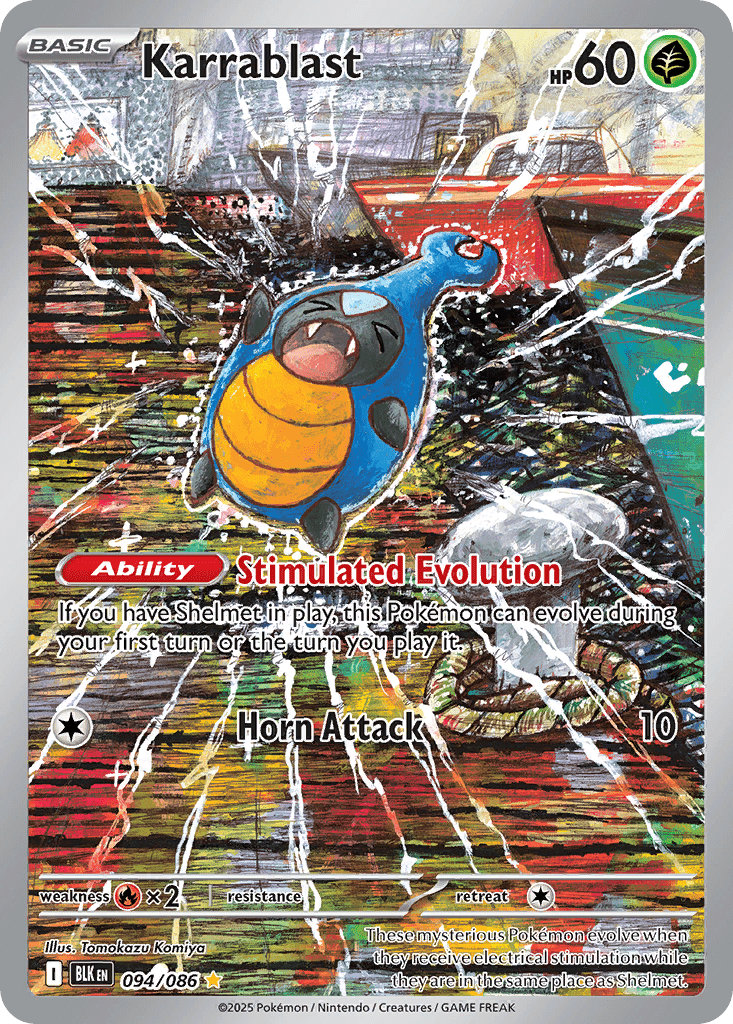 Karrablast zsv10pt5-94 Illustration Rare from Black Bolt Set