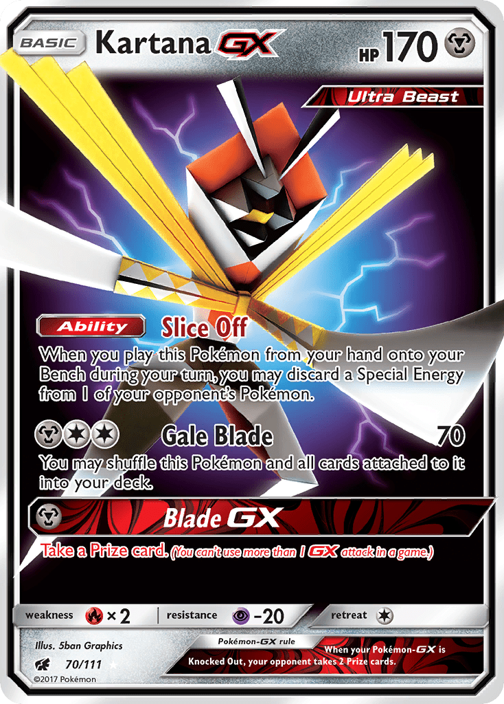 Kartana-GX sm4-70 Rare Holo GX from Crimson Invasion Set