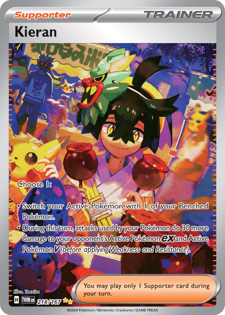 Kieran sv6-218 Special Illustration Rare from Twilight Masquerade Set