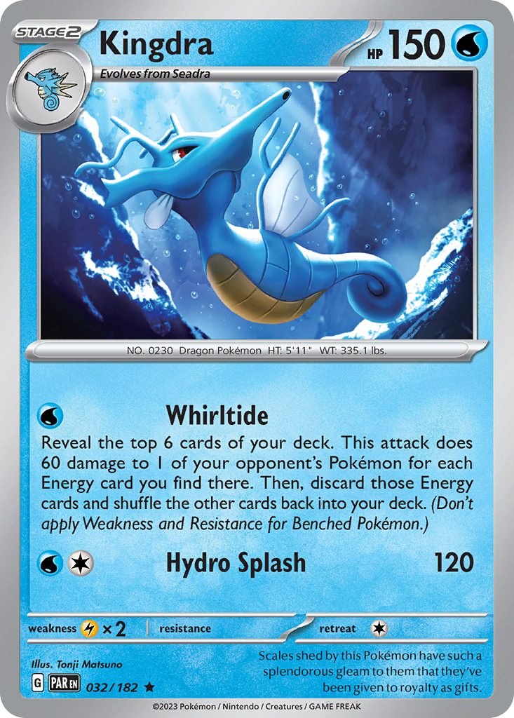 Kingdra sv4-32 Rare from Paradox Rift Set