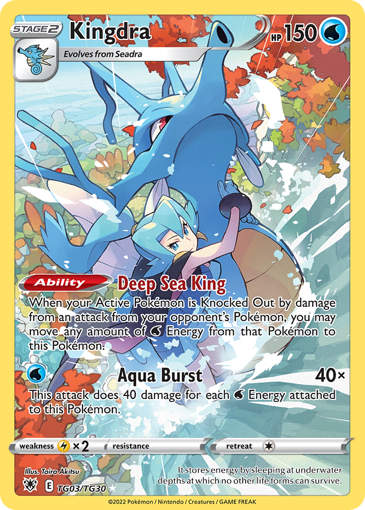Kingdra swsh10tg-TG03 Trainer Gallery Rare Holo from Astral Radiance Trainer Gallery Set