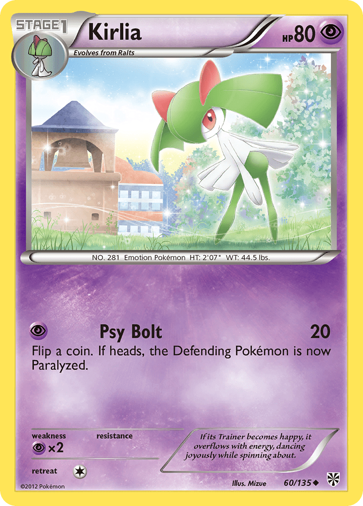 Kirlia bw8-60 Uncommon from Plasma Storm Set
