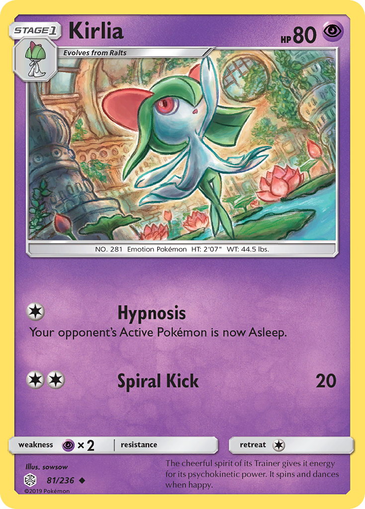 Kirlia sm12-81 Uncommon from Cosmic Eclipse Set