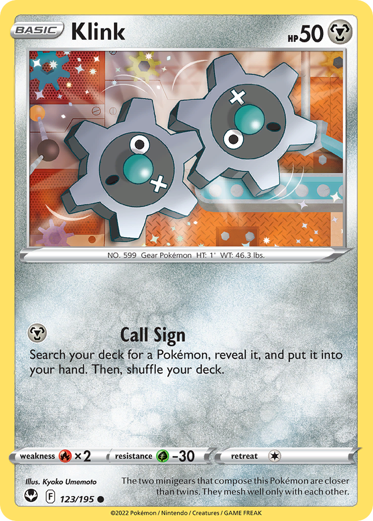 Klink swsh12-123 Common from Silver Tempest Set