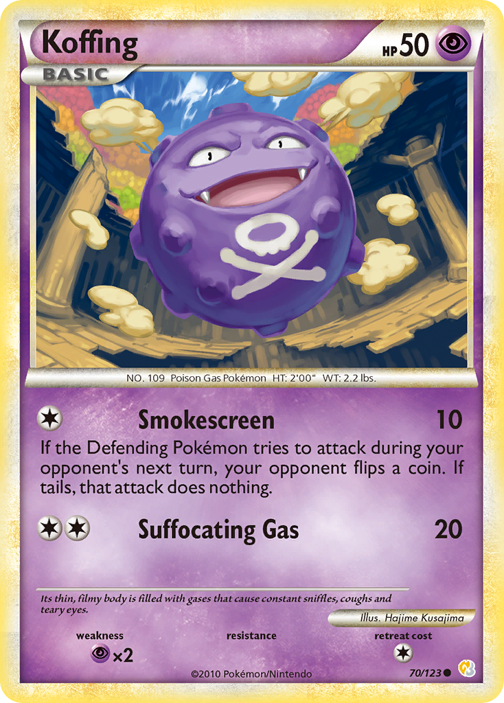 Koffing hgss1-70 Common from HeartGold & SoulSilver Set