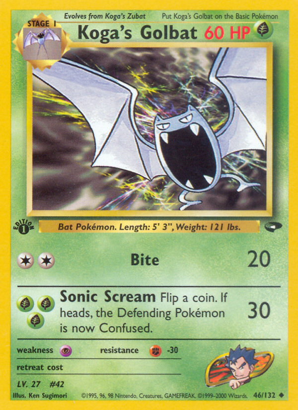 Koga’s Golbat gym2-46 Uncommon from Gym Challenge Set