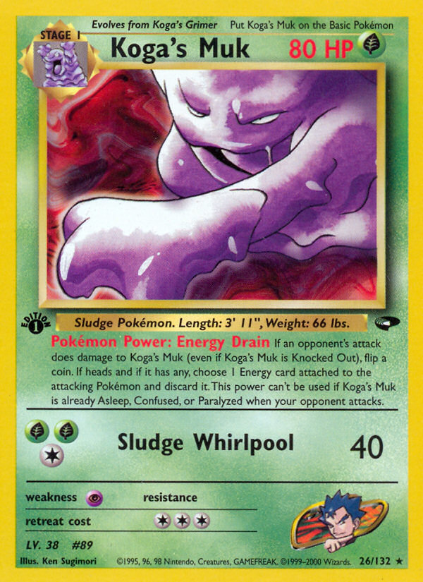 Koga’s Muk gym2-26 Rare from Gym Challenge Set