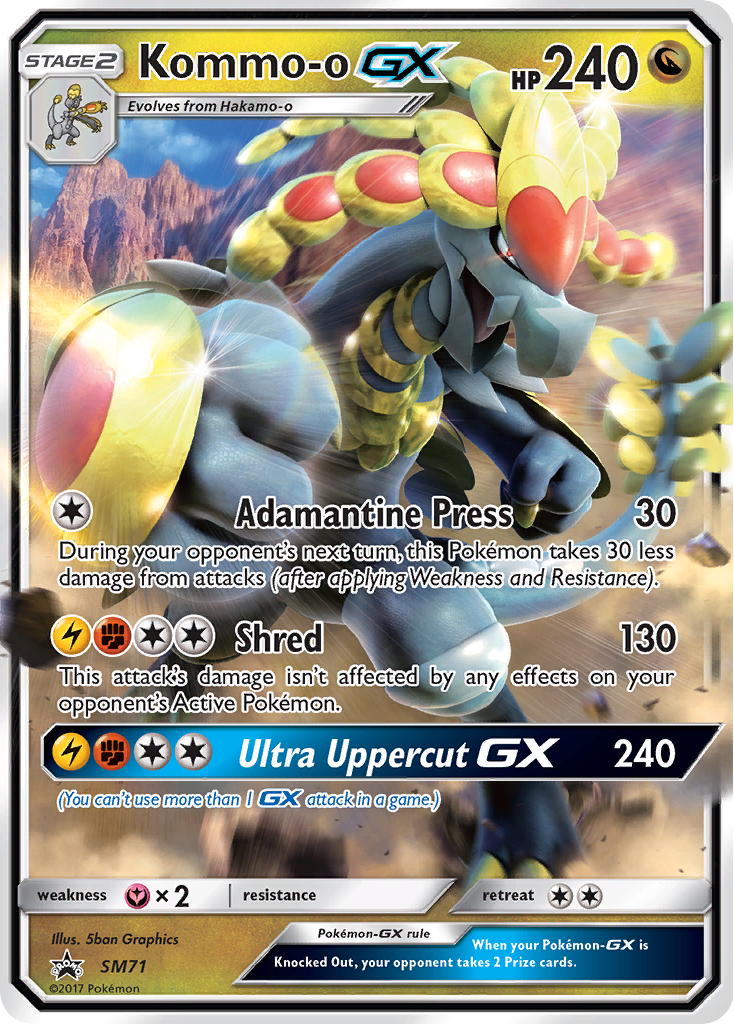 Kommo-o-GX smp-SM71 Promo from SM Black Star Promos Set