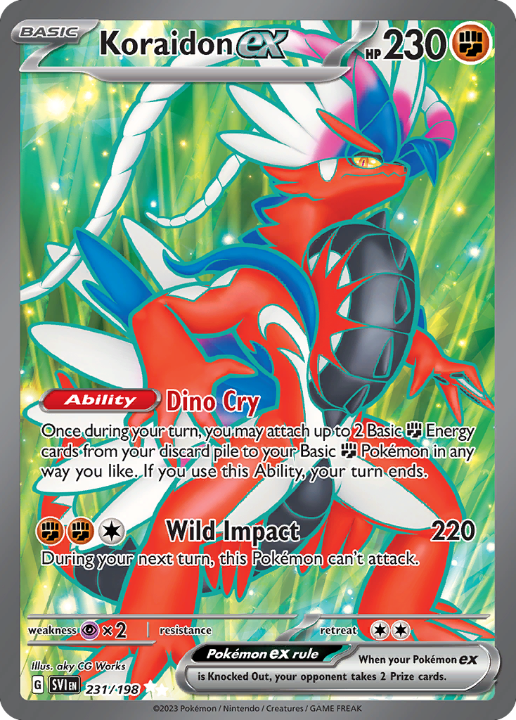 Koraidon ex sv1-231 Ultra Rare from Scarlet & Violet Set