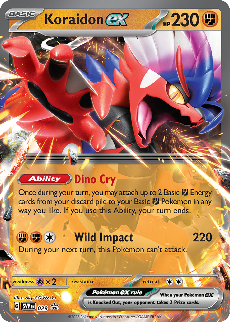Koraidon ex svp-29 Promo from Scarlet & Violet Black Star Promos Set