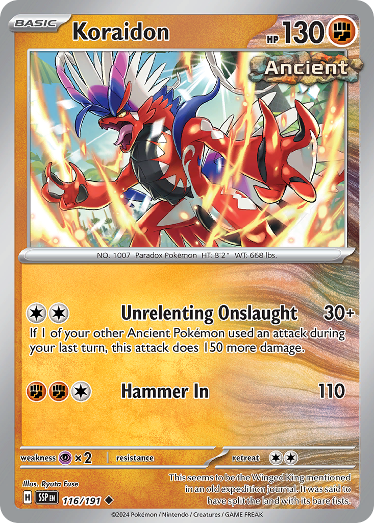 Koraidon sv8-116 Uncommon from Surging Sparks Set