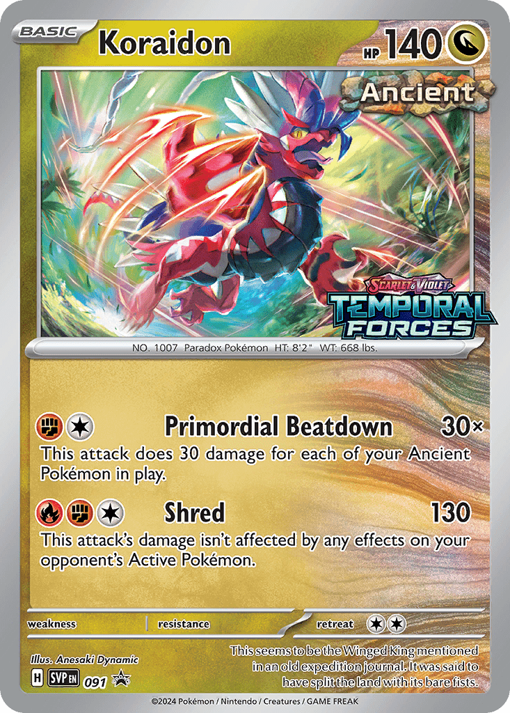 Koraidon svp-91 Promo from Scarlet & Violet Black Star Promos Set