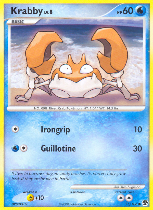 Krabby dp4-75 Common from Great Encounters Set