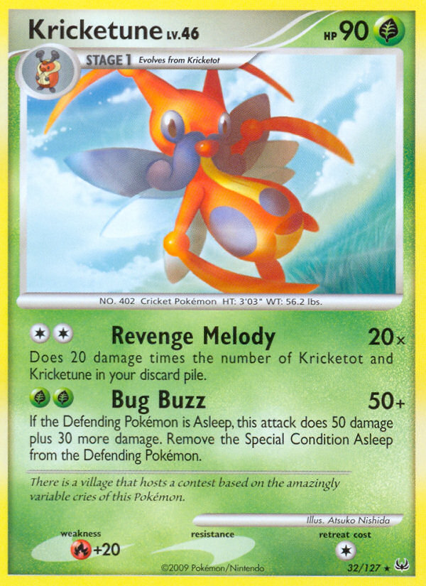 Kricketune pl1-32 Rare from Platinum Set