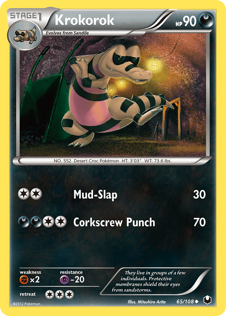 Krokorok bw5-65 Uncommon from Dark Explorers Set