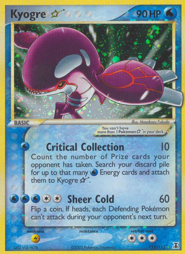 Kyogre ★ ex11-112 Rare Holo Star from Delta Species Set