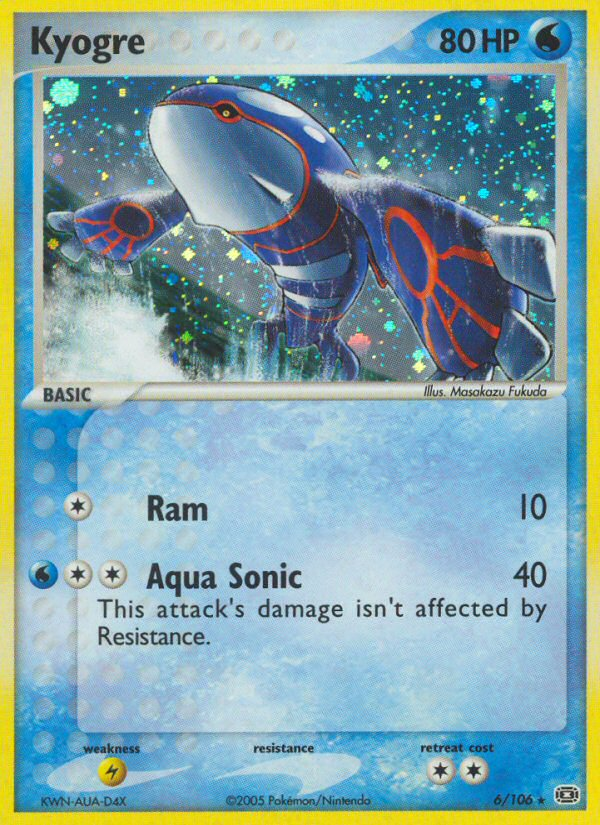Kyogre ex9-6 Rare Holo from Emerald Set