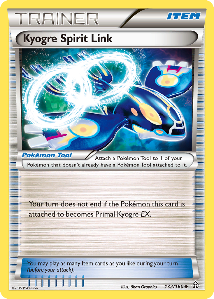Kyogre Spirit Link xy5-132 Uncommon from Primal Clash Set