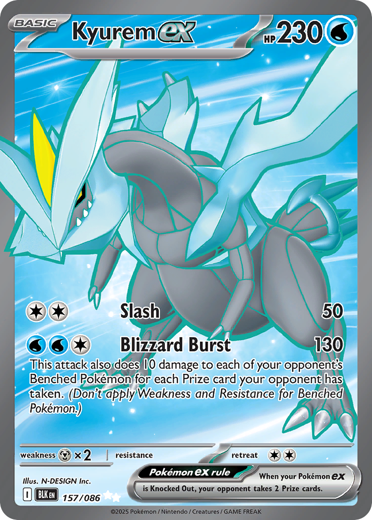 Kyurem ex zsv10pt5-157 Ultra Rare from Black Bolt Set