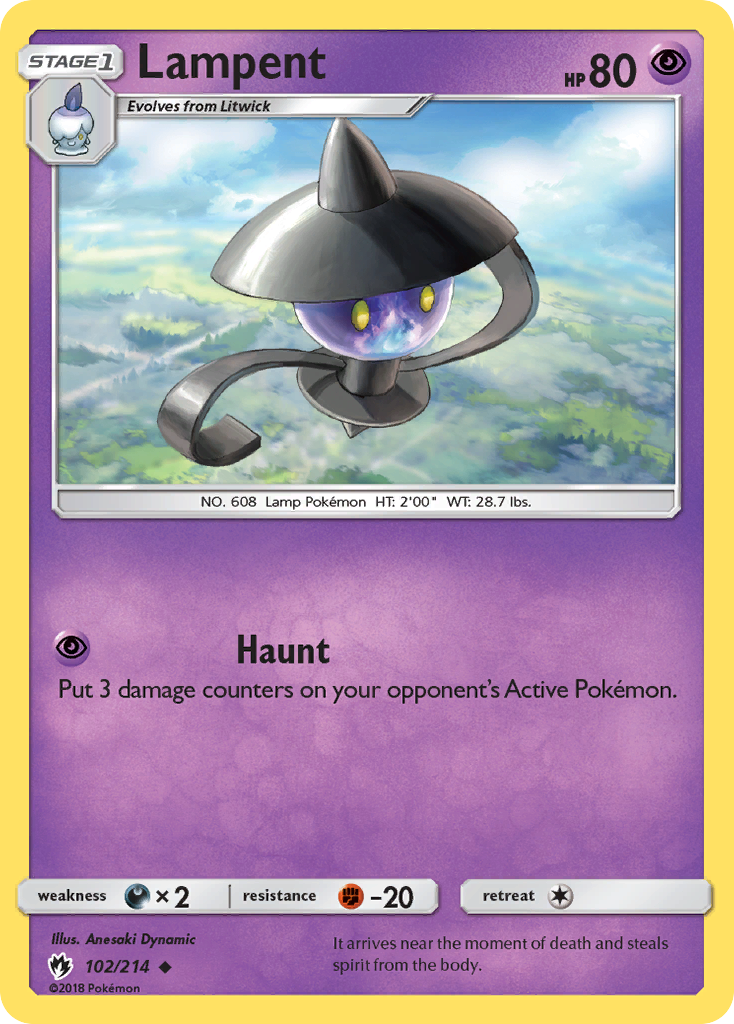 Lampent sm8-102 Uncommon from Lost Thunder Set