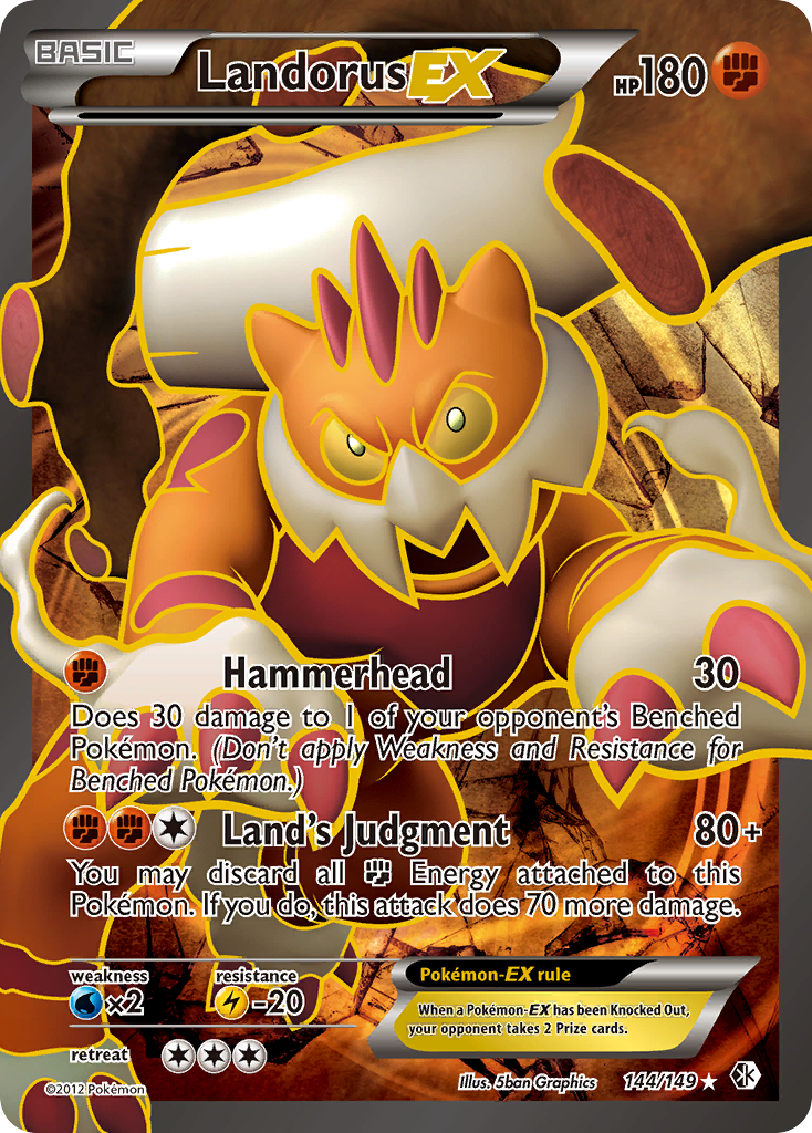 Landorus-EX bw7-144 Rare Ultra from Boundaries Crossed Set