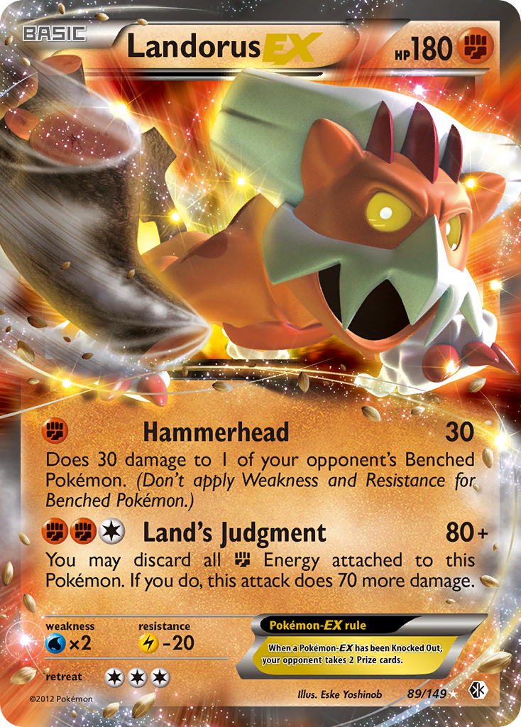 Landorus-EX bw7-89 Rare Holo EX from Boundaries Crossed Set