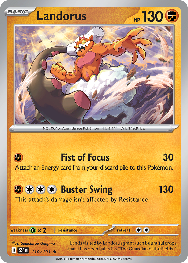 Landorus sv8-110 Rare from Surging Sparks Set