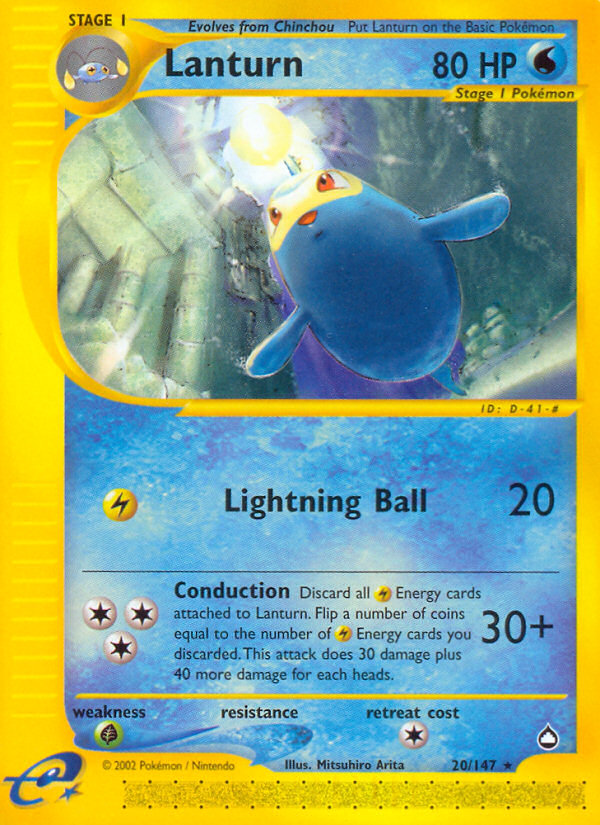 Lanturn ecard2-20 Rare from Aquapolis Set