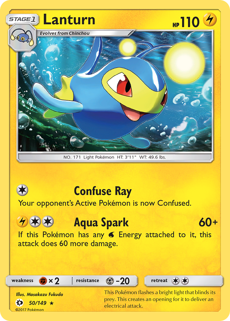 Lanturn sm1-50 Rare from Sun & Moon Set