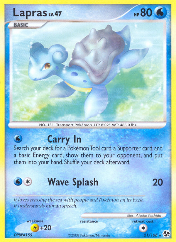 Lapras dp4-21 Rare from Great Encounters Set