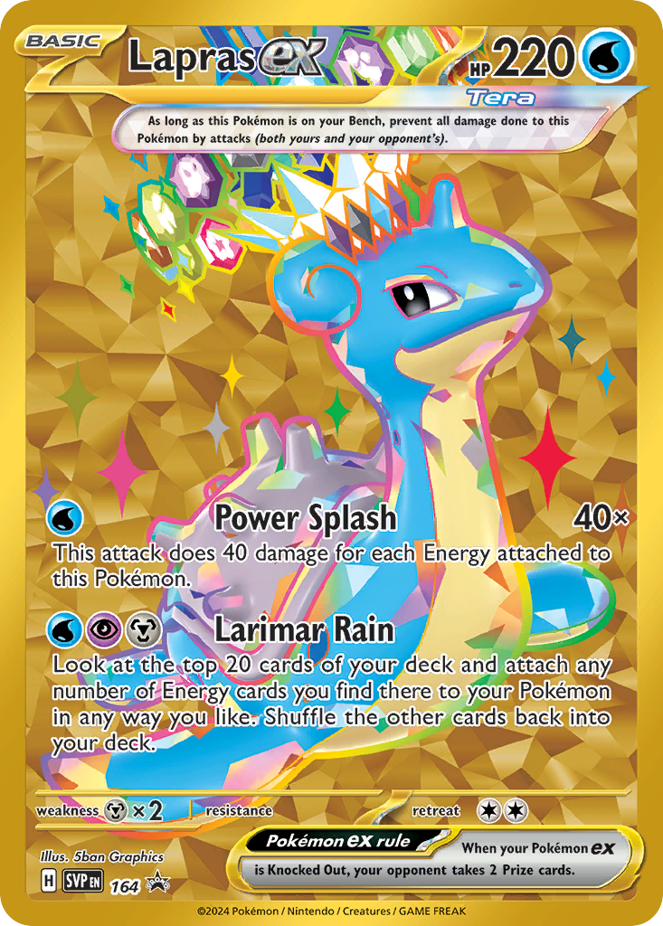 Lapras ex svp-164 Promo from Scarlet & Violet Black Star Promos Set