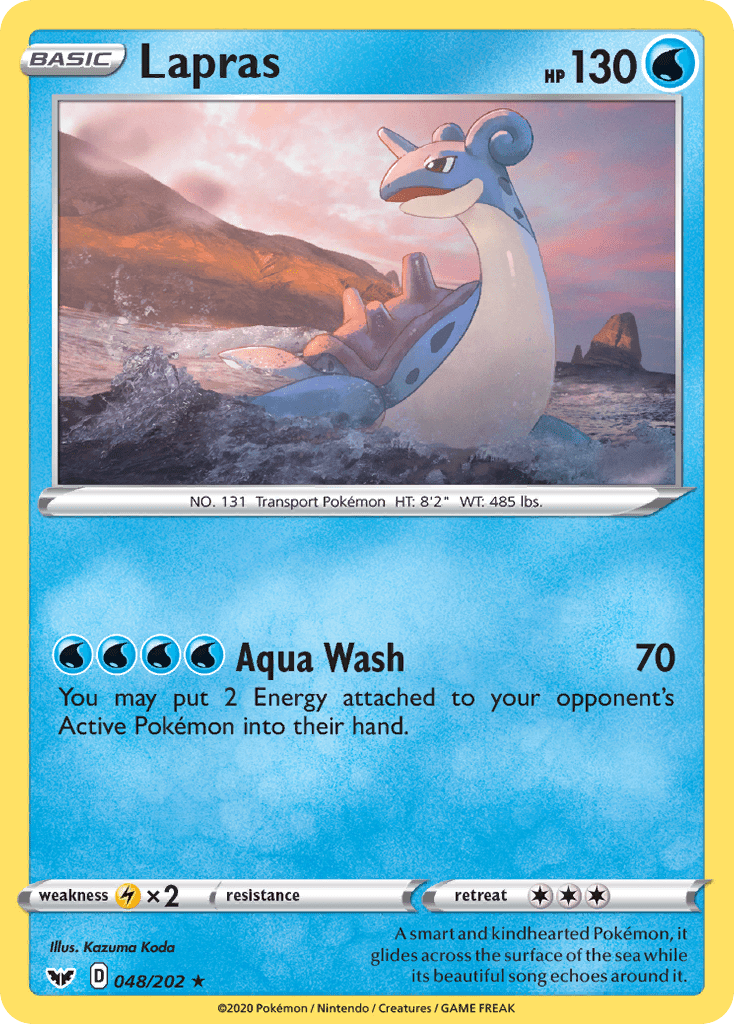 Lapras swsh1-48 Rare from Sword & Shield Set