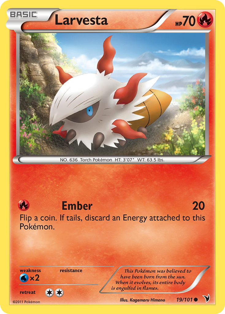 Larvesta bw3-19 Common from Noble Victories Set