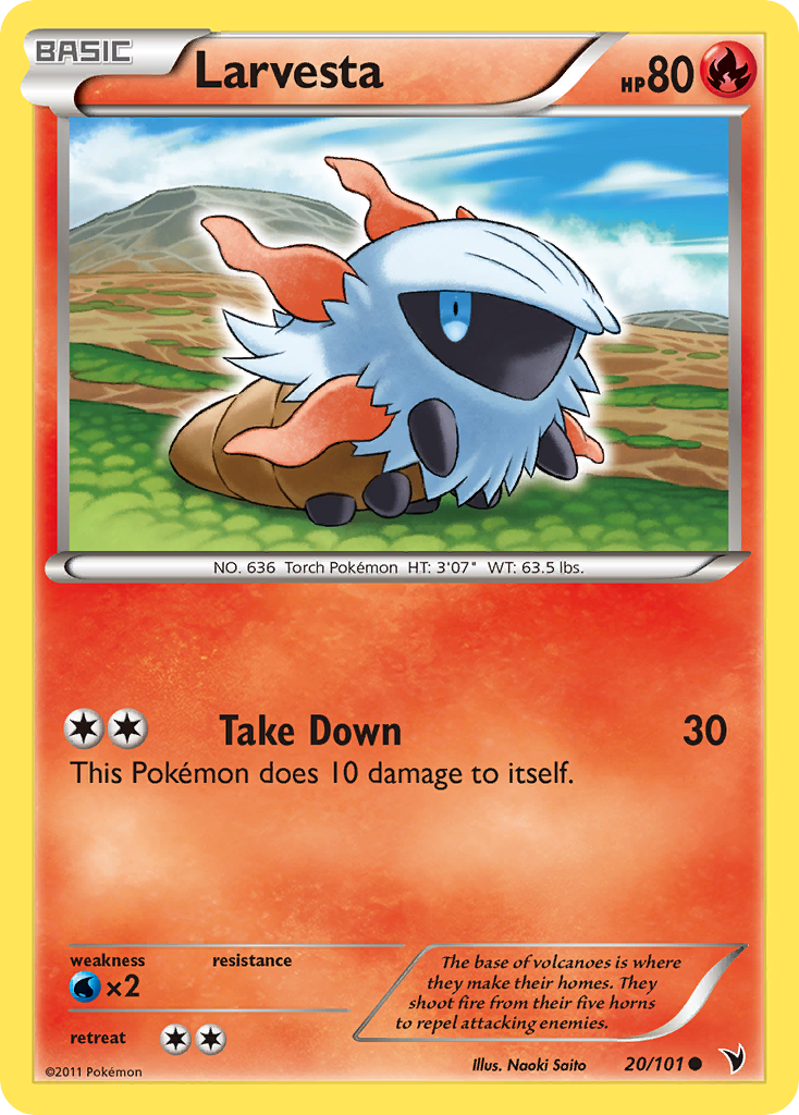 Larvesta bw3-20 Common from Noble Victories Set