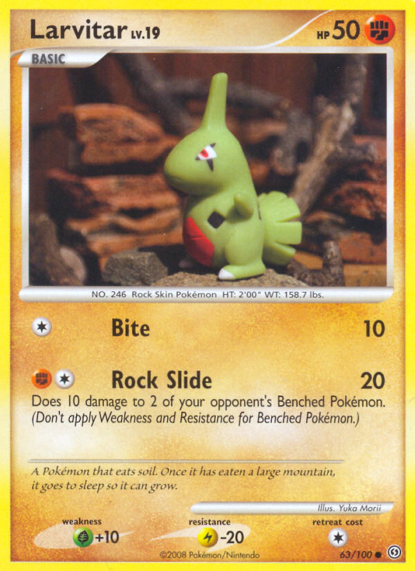 Larvitar dp7-63 Common from Stormfront Set