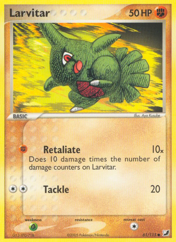 Larvitar ex10-61 Common from Unseen Forces Set